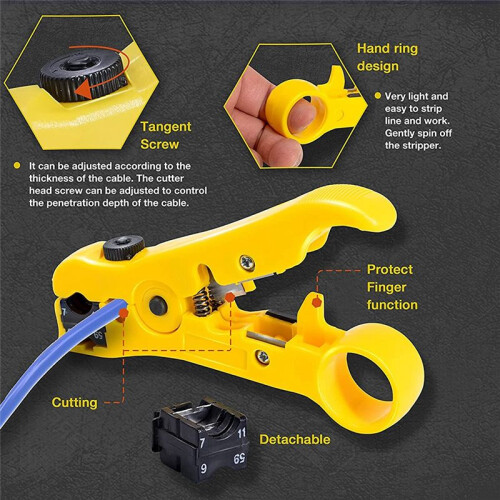 Coax Compression Tool Kit Coax Crimper and Rg6 Crimping Tool with 20 PCS F Compression Connectors 1