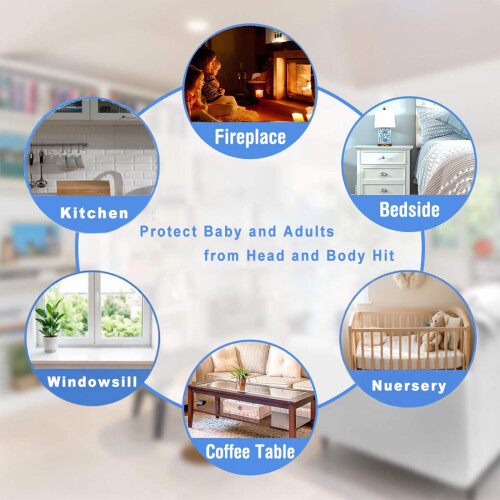 Edge Protector 100% Silicone, Clear Baby Proofing Corners Guards, 1