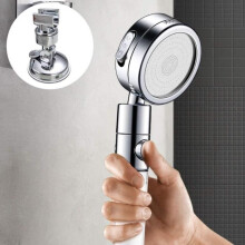 Shower Head - Universal - Adjustable Hand - Shower Head Holder - Suction Cup Holder - Full Plating on Rail