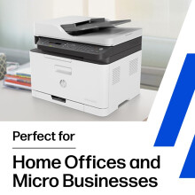 HP LaserJet 179fnw Colour Wireless Multifunction Printer with Fax | Self-healing Wi-Fi | Print from phone or tablet | Small, compact MFP – world's s