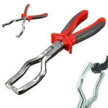 Fuel hose connector clamp - 235 mm - Stainless steel - Red ribbon - High quality
