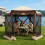 Costway Hexagonal Gazebo with 6 Mosquito Net Sides Foldable Garden Pavilion 6-Sided 11