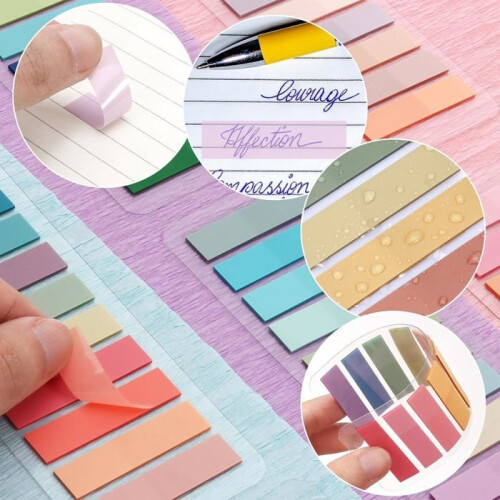 3200 Pieces Adhesive Bookmarks, 16 Styles Multicolor Annotation Post-it Notes Book, Self-Adhesive Bookmarks, Index 2