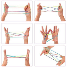 Finger String Game - Rainbow Rope - 12 pieces - White