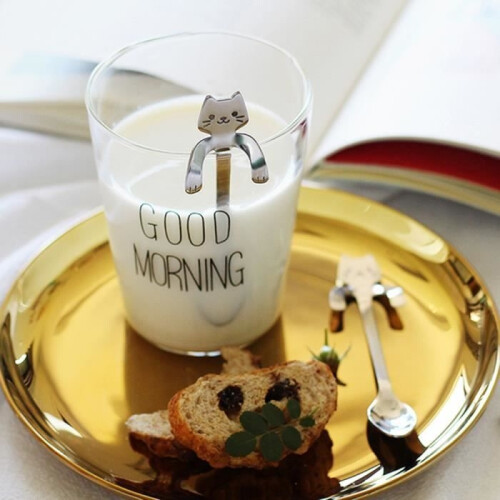 Set of Original Cat Coffee Spoons for Dessert
