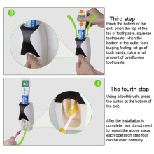 YONIS Wall-Mounted Automatic Dispenser with Press Holder and 5 Toothbrushes, Blue