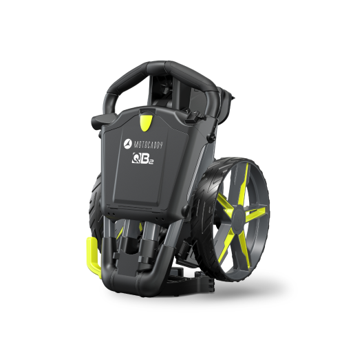 (Lime) Motocaddy QB2 Golf Trolley Compact 3 Wheel Push Cart Easy Fold EASILOCK 1