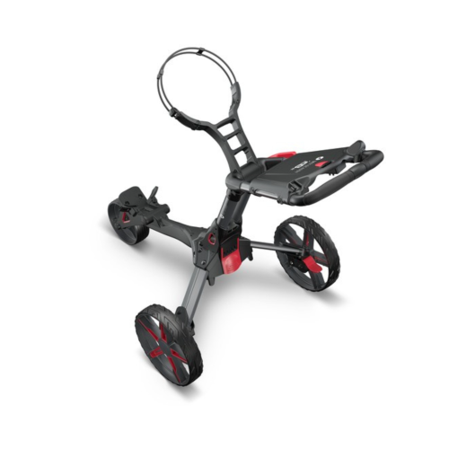 (Red) Motocaddy QB2 Golf Trolley Compact 3 Wheel Push Cart Easy Fold EASILOCK 2