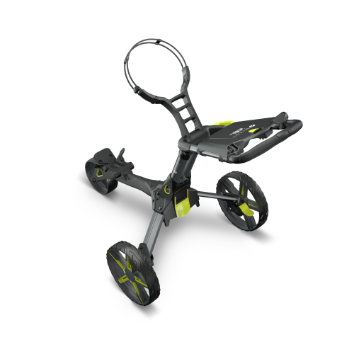(Lime) Motocaddy QB2 Golf Trolley Compact 3 Wheel Push Cart Easy Fold EASILOCK 2
