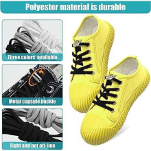 pairs of free elastic laces with universal metal capsule buckles for children's sports shoes