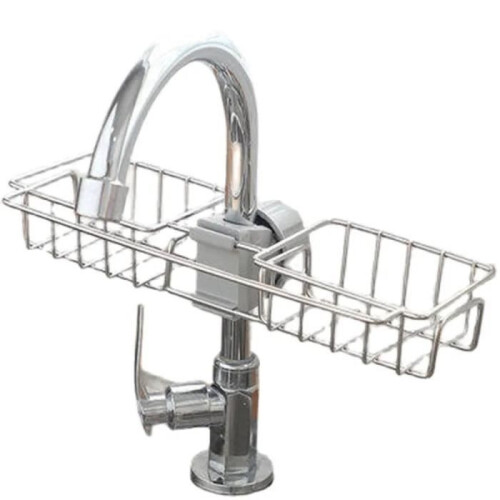 Faucet Sponge Holder - Stainless Steel - Rustproof - Durable - No Drilling Required 2
