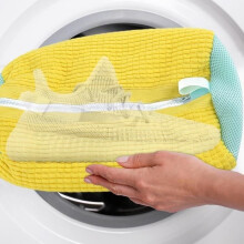 Set of 2 Reusable Shoe Laundry Bags, Portable Shoe Washing Machine Bag with Zipper