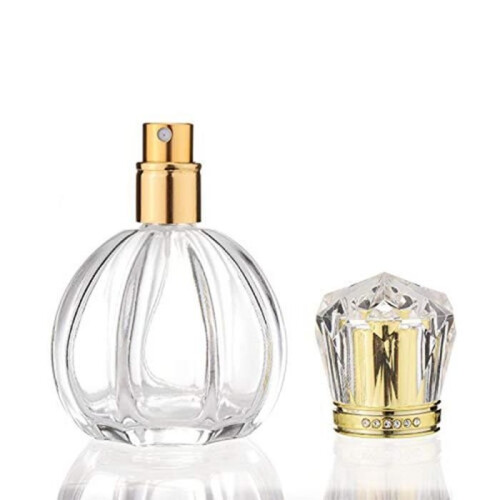 Perfume atomizer - ESTANK - 50ml - High-quality glass - Gold cap - Compact and lightweight 1
