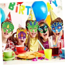 7-Piece Dinosaur Headband Mask Eye Patch for Children Halloween Mask Kids Paper Mask