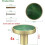 Drawer Knobs - Unspecified - Green - Metal - Set of 4 - Dimensions 3.2x3.2x2.3cm 1