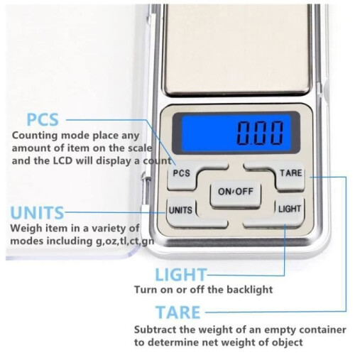 Precision Kitchen Scale, Electronic Kitchen Scale, Pocket Scale with LCD Screen, 500g / 0.01g Mini Scale 1