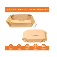 Air Fryer Baking Paper, Food Grade Air Fryer Accessories - 100 Sheets 20 x 5 cm for 4-6L Air Fryer Dishes
