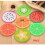 Creative silicone coaster with fruit design, non-slip, 9 cm 2