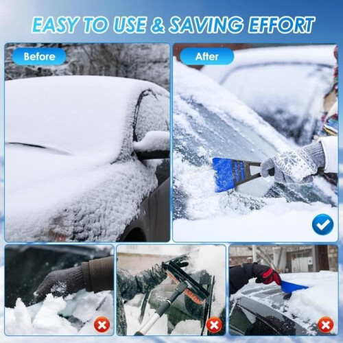 Ice Scraper - 3 pieces - Ergonomic Handle - Non-slip - Suitable for Windshields 2