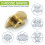 5Pack Solid Brass Cabinet Knobs, Semicircle Drawer Knobs, Hammered Dresser Drawer Pulls Handles Furniture Hardware 3