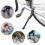 Adjustable aluminum side stand kit for road bikes, mountain bikes, etc. - Black 1