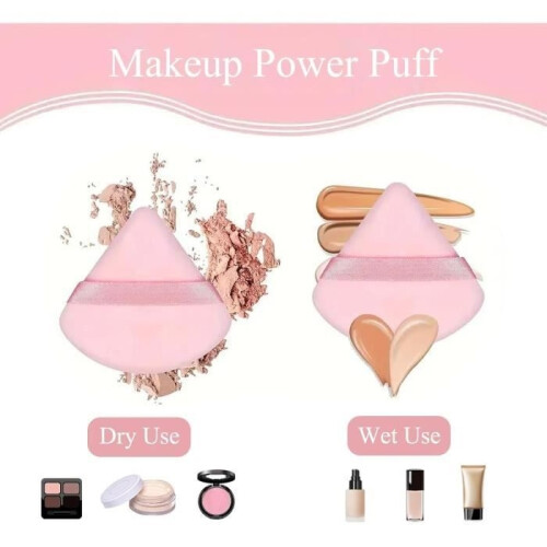 Makeup Powder Puff - Not Specified - 16 Pieces - Reusable - Soft - Triangle 2