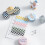2 colored adhesive tapes - Light checkerboard pattern - Paper tape - For crafts - Black and white 3