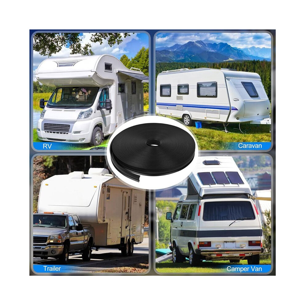 1" Rv Trim Molding Insert, 100 Ft Heavy Duty Rv Tpe Trim Molding Weather Stripping Exterior Replacement 4711614834450