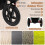Costway Jogging Stroller Foldable Jogger with Adjustable Canopy For 0-48 Months 8