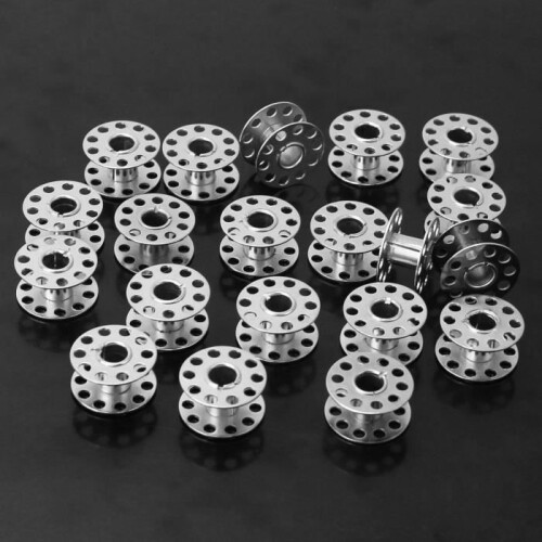 20x Silver Metal Thread Bobbins for Sewing Machine Sewing Tool Spool 1