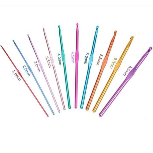 100-Piece Knitting Accessories Set, 22 Aluminum Knitting Hooks, Assorted Hooks, Tools, Pink Pouch 2