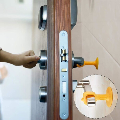 Anti-collision silicone door stop, door handle protector without drilling 1