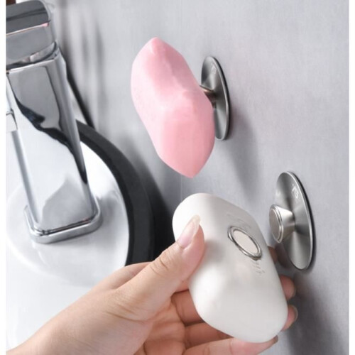 Soap Dish - Magnetic - Stainless Steel - Suction Cup - Space Saving 2