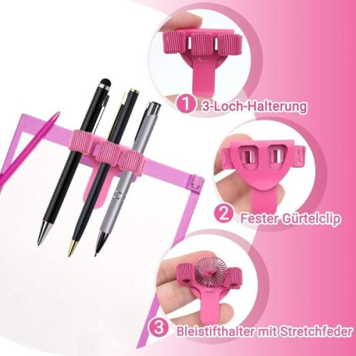 Nurse Pen Holder - Pen Stand - Adjustable - Black - Practical for Notepads 1