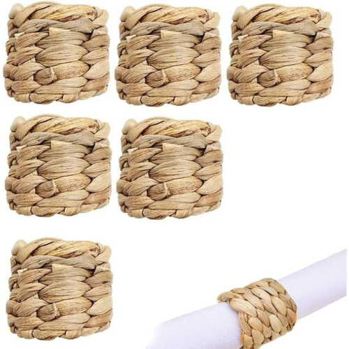 6 Rustic Napkin Rings, for Table Decoration, Wedding, Party 1
