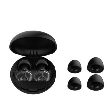 (Black)Silikon Schlaf Ohrstöpsel mit einstellbarer Geräuschreduzierung für Zuhause und Outdoor