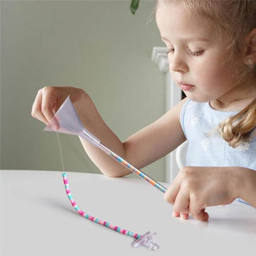 3Pack Clay Bead Beading Tools Kit- Beading Funnel Bracelet Making Kit- Beading Funnel Beading Needles 2