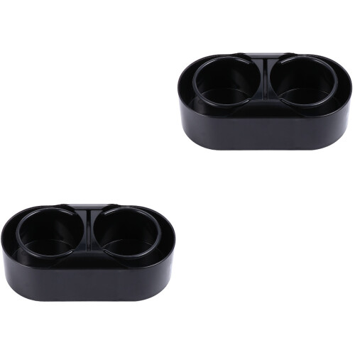 2Pièces Porte-Bouteilles Auto Plastique Noir Résistant Optimisé