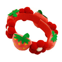 1Collier Ajustable Coton Pour Animaux Motif Fraise