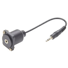 D-Typ TRS 3,5-mm-Konverter-Verlängerungskabel, 3,5-mm-Stereo-Stecker auf Buchse, Durchführungsflansch-Einbaukupplungskabel