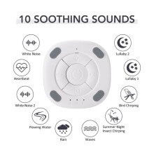 Portable White Noise Sound Machine Baby Sleep Machine with 10 Soothing Sounds 7 Colors Night Light Sleep Aid Device