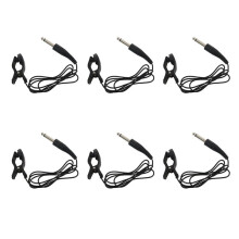 6X Black Universal Guitar Acoustic Clip Pickup Piezo Contact Microphone