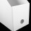 Porte-documents de bureau, lot de 3 boîtes de rangement blanches de 12 cm de large 1