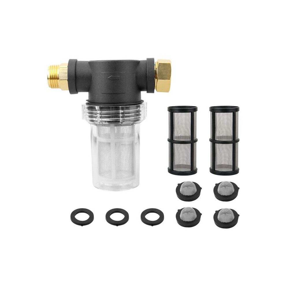 Garden Hose Inlet Filter For High Pressure Washer, Sediment Filter Attachment, 3Pcs O-Ring And 4Pcs Filter Hose Washer 4711328993993