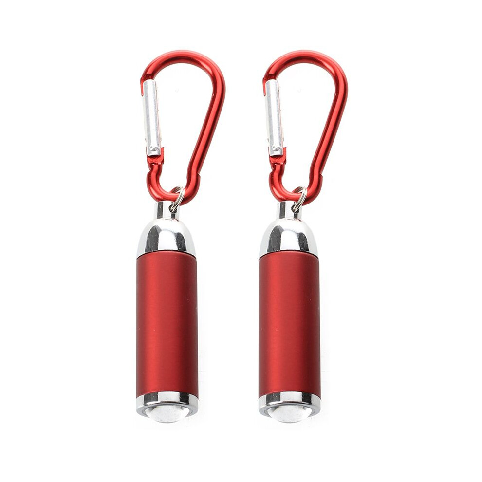 2X Outdoor Fishing Led Flashlight Torch Carabiner Keychain 6033566168543