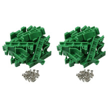 80Pcs DRG-01 PCB for DIN 35 Rail Mount Mounting Support Adapter Circuit Board Bracket Holder Carrier Clips Connectors