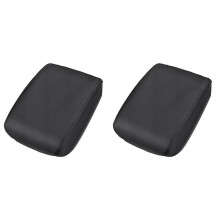2X Car Leather Center Console Box Pad Armrest Cover Protective Cover for MK2 2016 2017 2018 Black