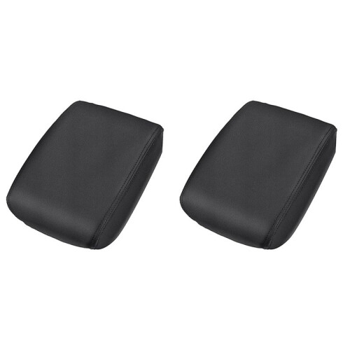 2X Car Leather Center Console  Box Pad Armrest Cover Protective Cover for  MK2 2016 2017 2018 Black