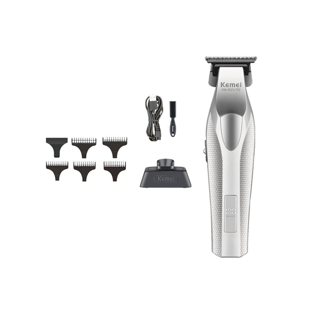 Kemei 3023 Zero Gapped Cordless Hair Trimmer Professional Hair Clipper Barber Rechargeable Finish Hair Citing Machine