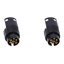 2X 7 to 13 Pin Adapter Trailer 12V Caravan Truck Towbar Towing Electrical Converter N Type Plastic